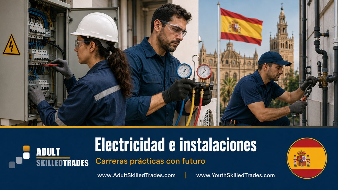Electricidad e instalaciones en España — poster